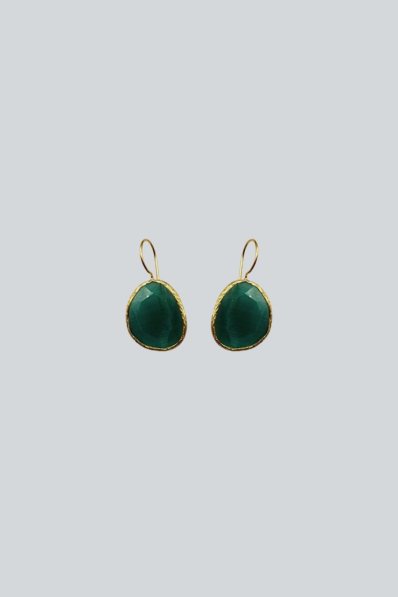 ARETES OVALO MED VERDE
