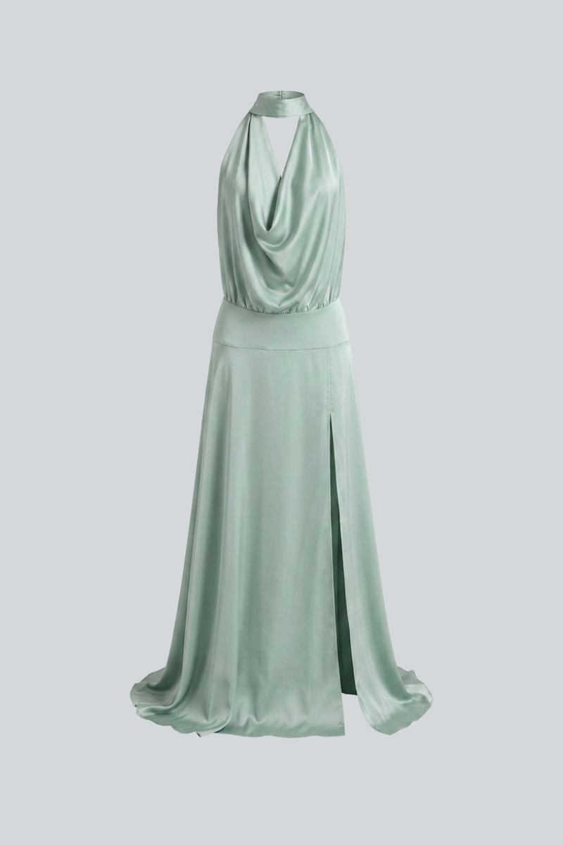 VESTIDO LARGO LUNARA VERDE MENTA