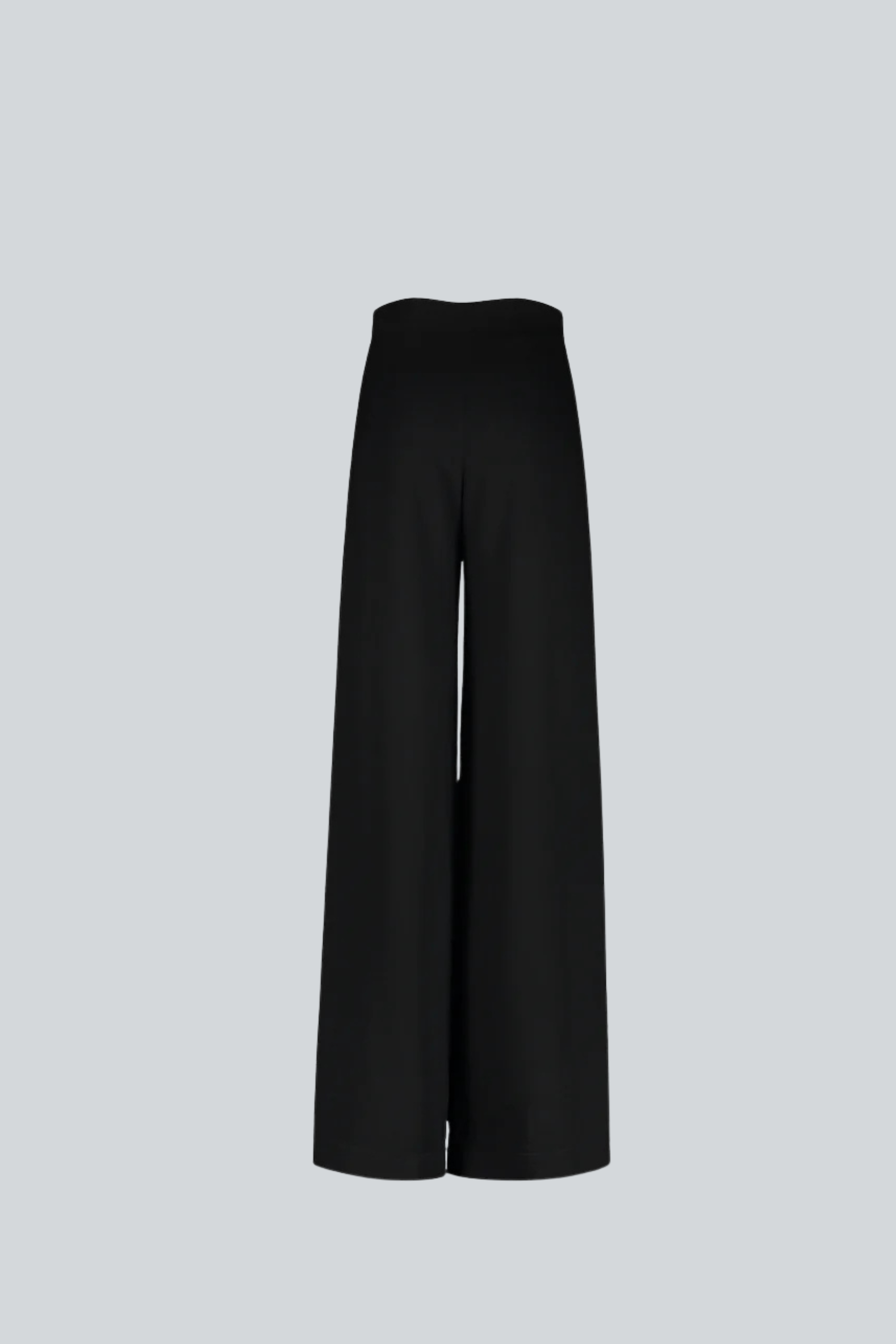 Pantalón Ritz negro de tiro alto y pierna amplia en crepé para mujer de Sandra Weil vista posterior