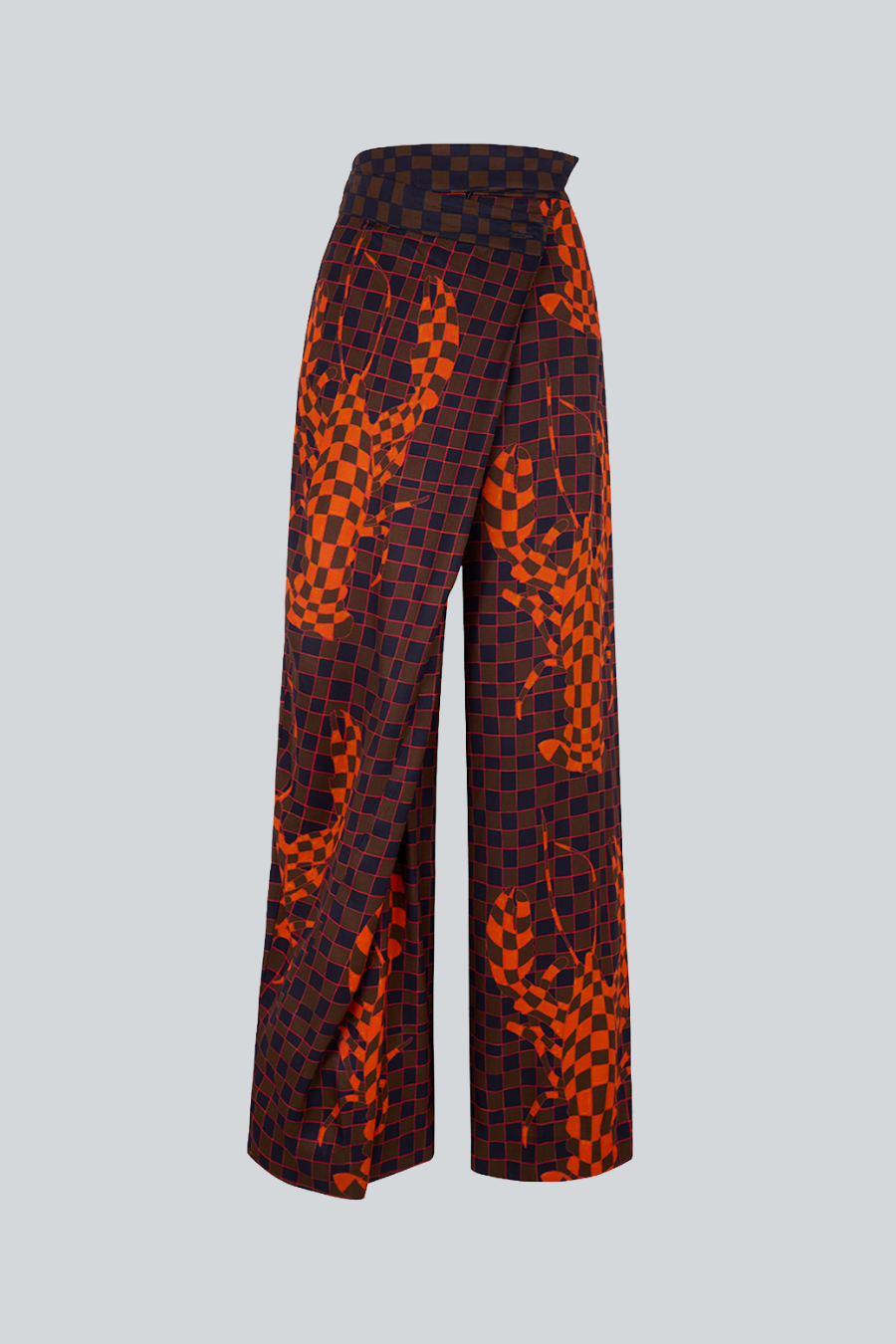 Pantalón wide leg de tiro alto con paneles frontales de Sandra Weil.  