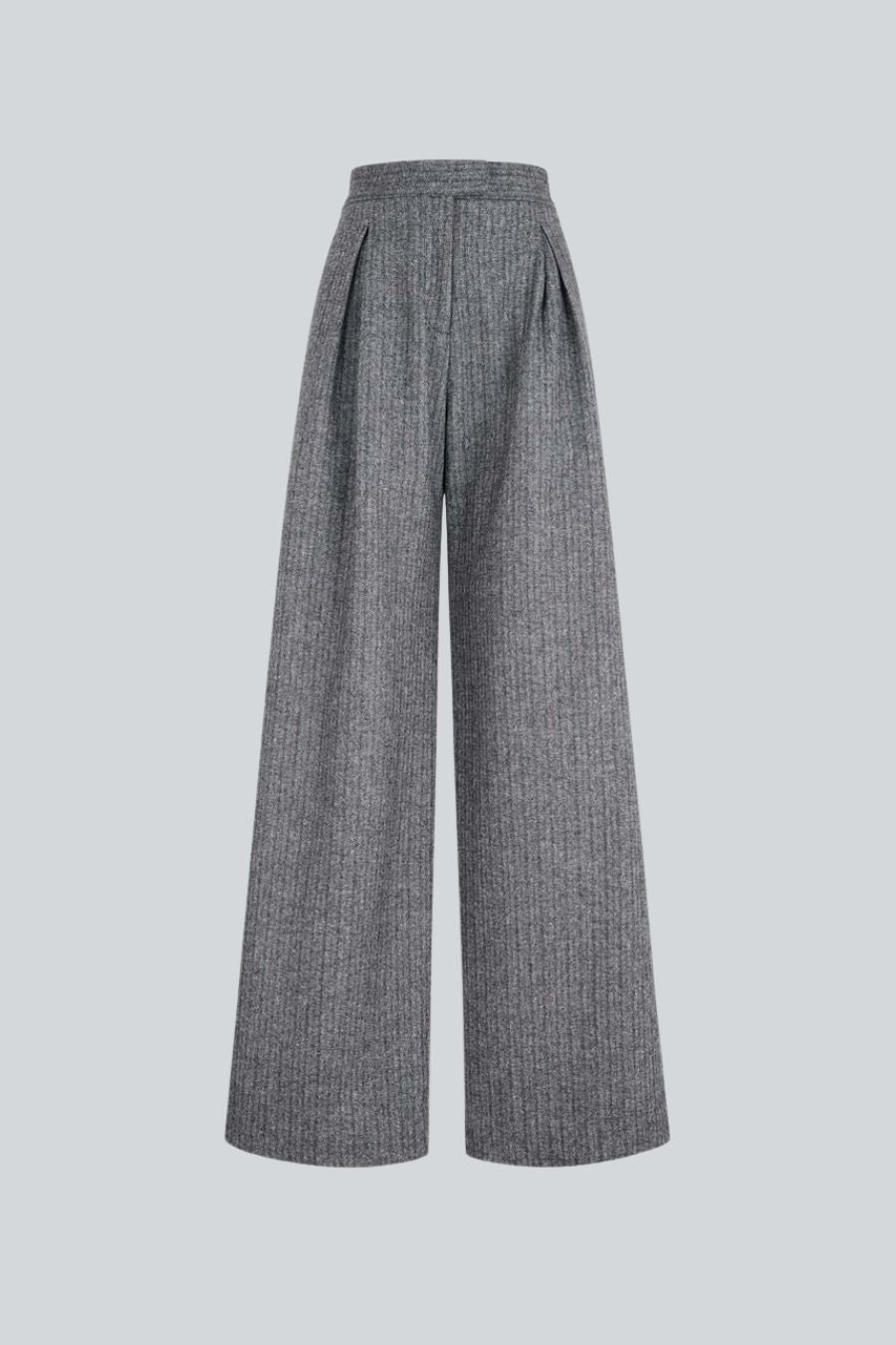Pantalon corte recto gris