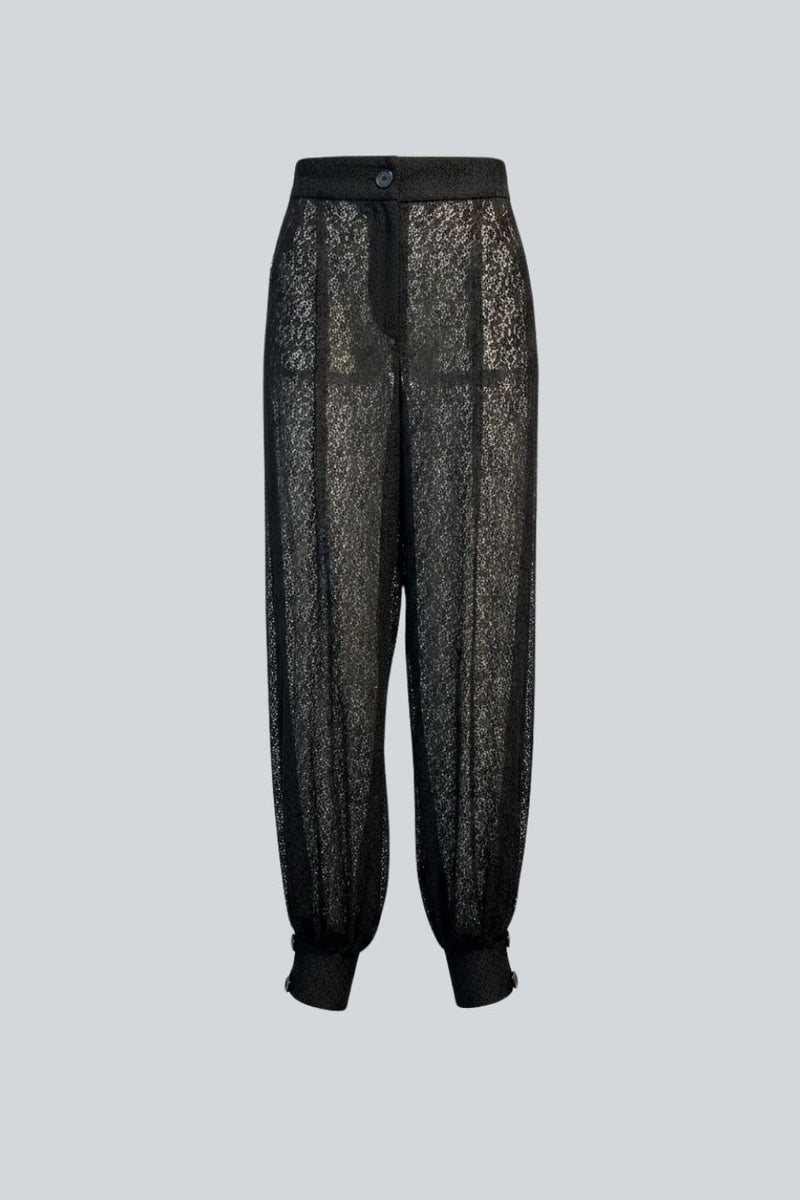 PANTALON GLOBO ENCAJE