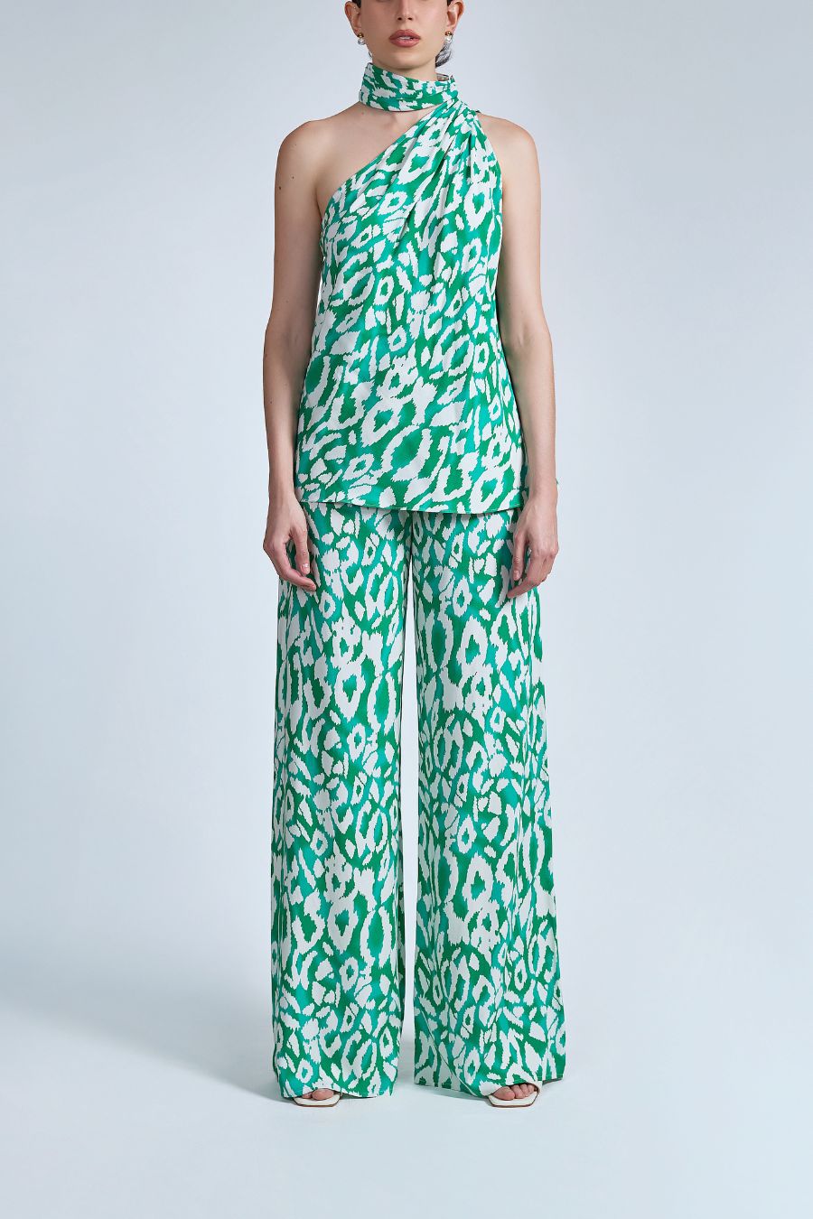 pantalon tiro alto verde