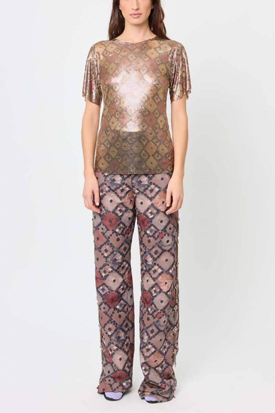 Pantalón de corte recto a la cintura