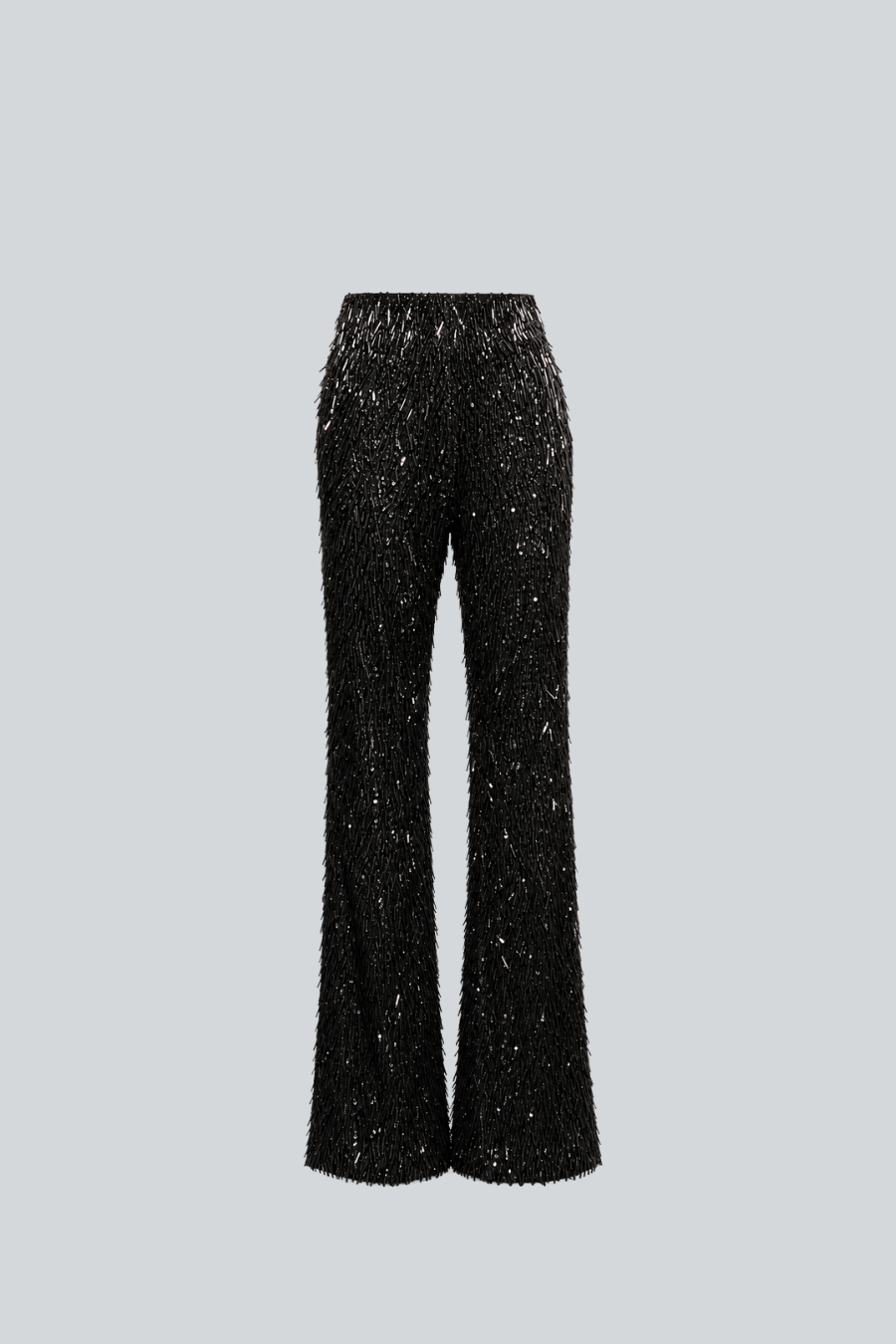 Pantalón recto de canutillo negro Alfredo Martínez