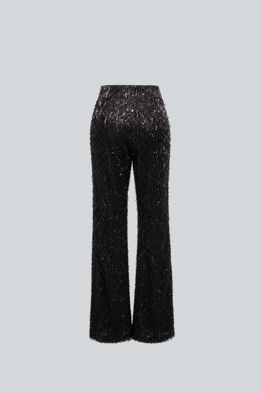 Pantalón negro de canutillo de diseño de autor