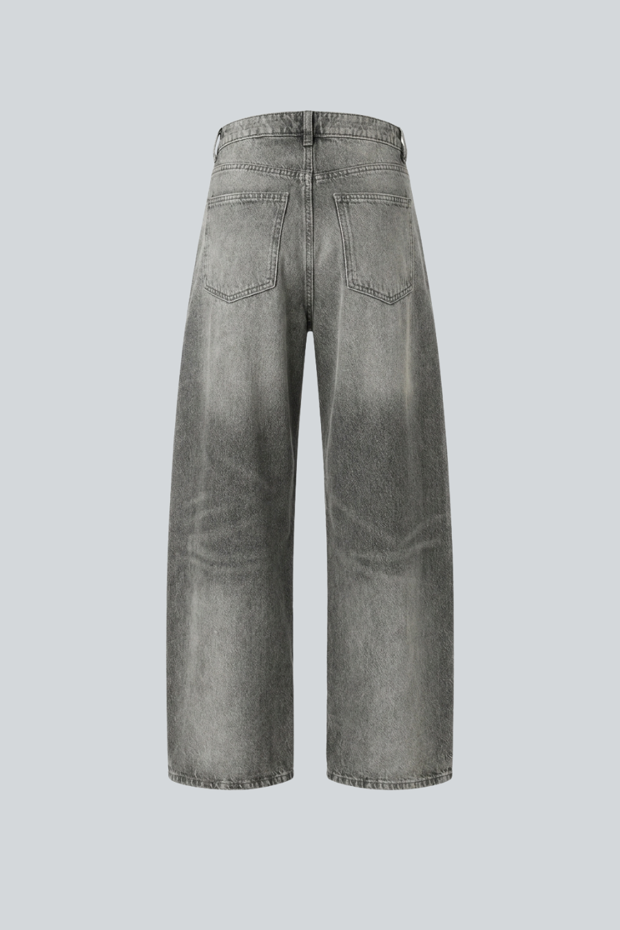 Pantalón de denim gris silueta balloon Hilda García