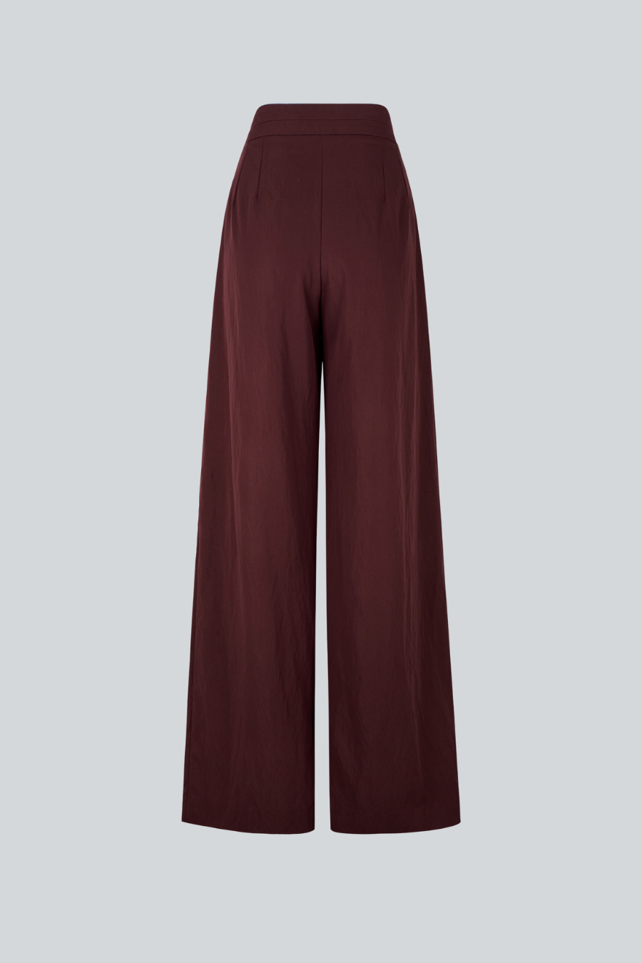 Pantalón Unravel visto por detrás, pantalón de cintura alta y pierna ancha 