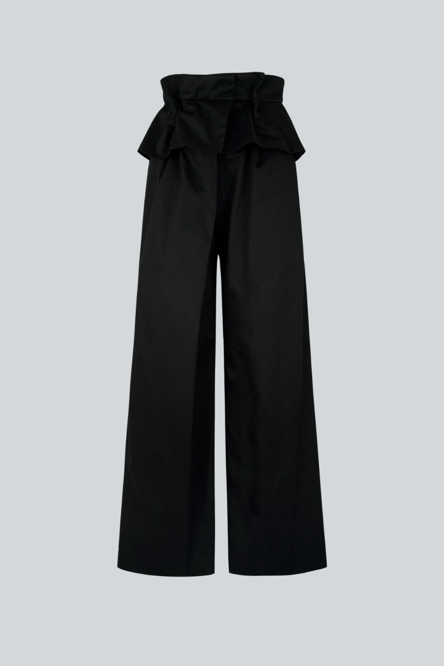 Pantalón Whisper de pierna recta con cintura sobrepuesta de pliegues 