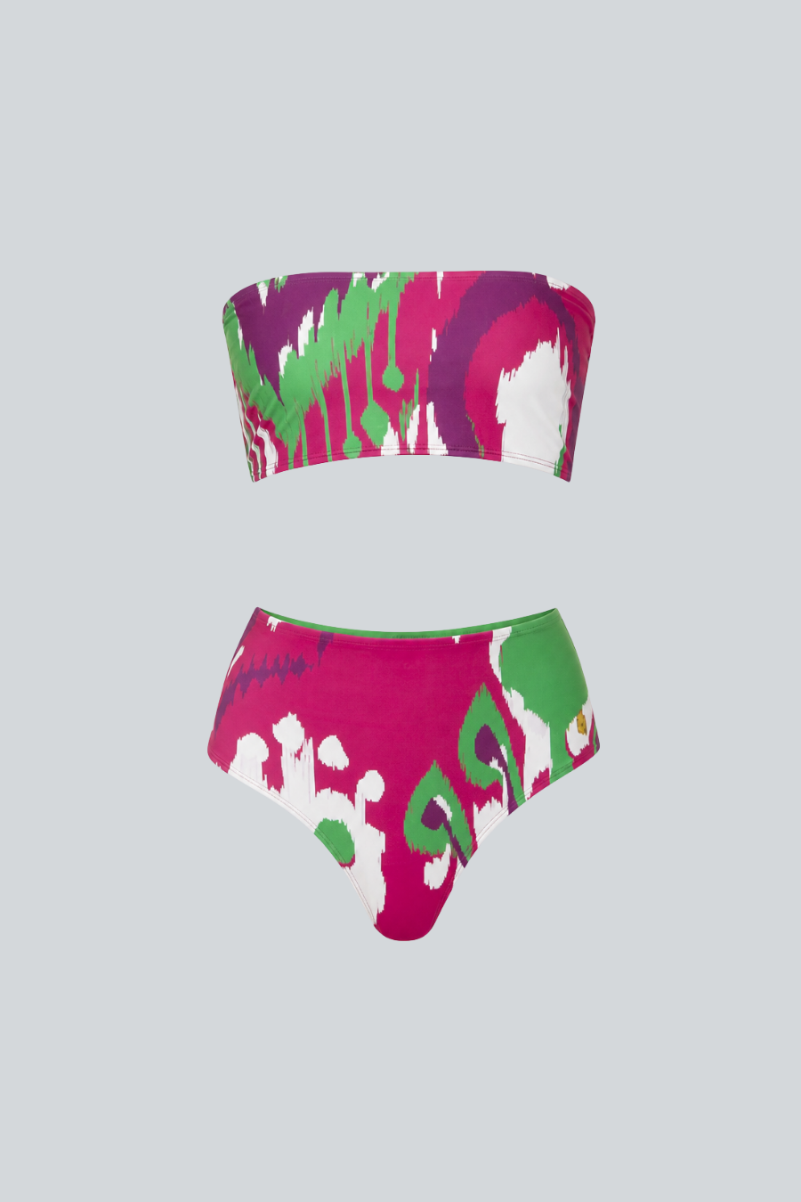 Bikini Penelope Maui de SG Eleazar con estampado paisley en tonos rosas.