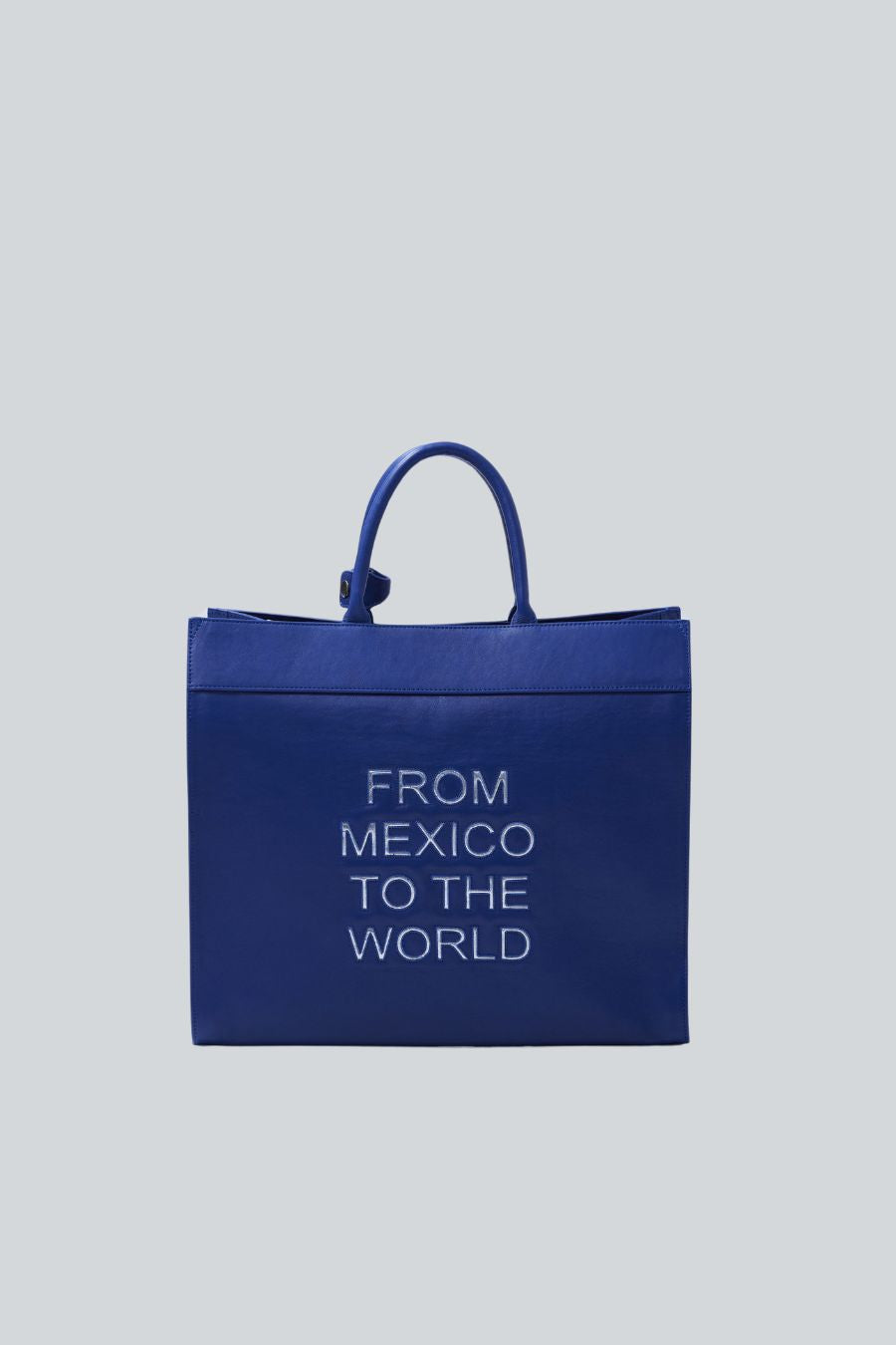 BOLSO LEYENDA PIEL CHICA AZUL