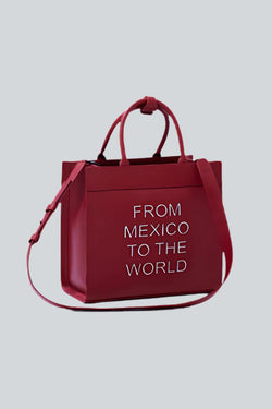 BOLSO LEYENDA PIEL CHICA ROJA