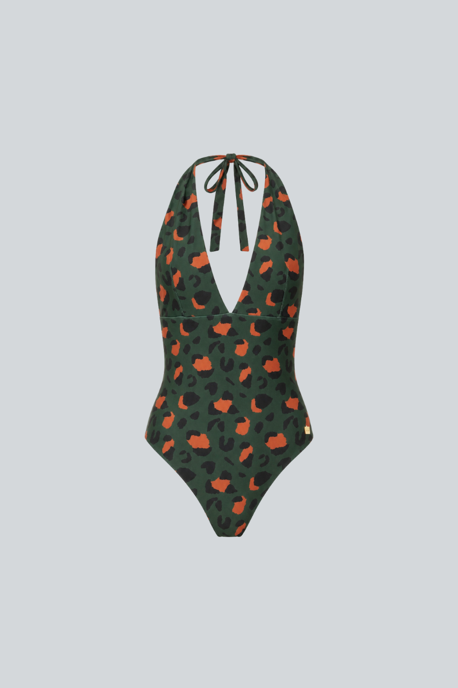 Pili Careyes Cheetah de SG Eleazar, traje de baño de una pieza halter con estampado cheetah