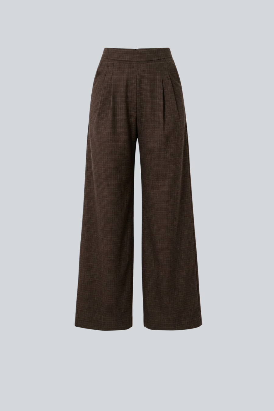 Pantalón Strava de Arial 12 de corte recto con pinzas y estampado de cuadros 