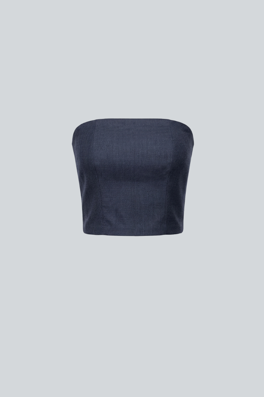 Top Clásico de Pánuco, top strapless corto de silueta limpia