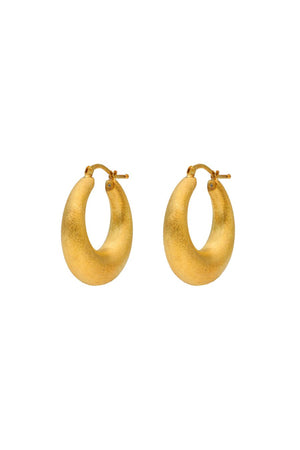 Aretes de oro mate con base ancha UGGA Juliet Aurel