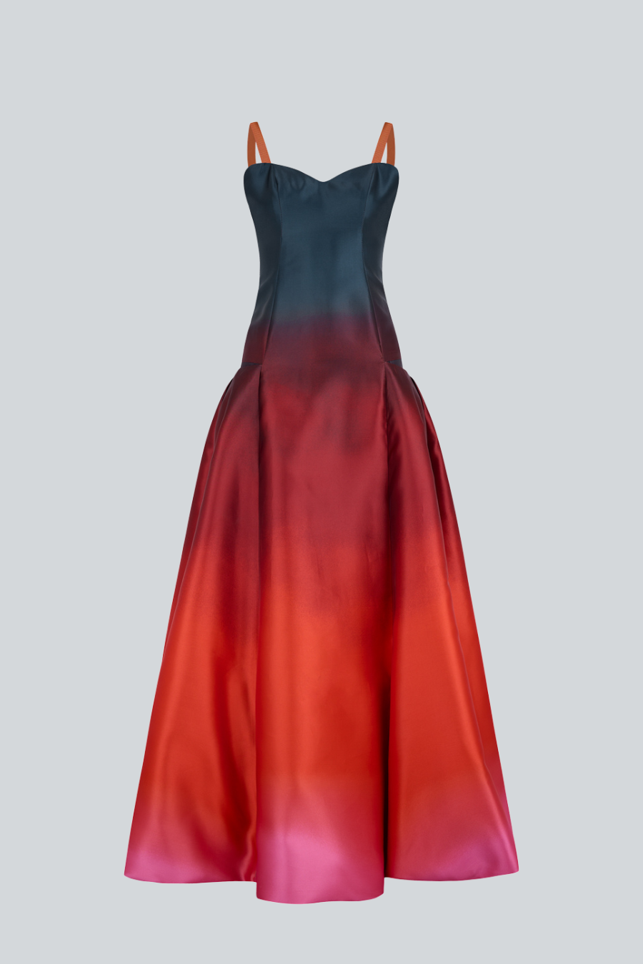 Vestido Aura de Sandra Weil con Dawn Print, silueta bubble gown y cintura entallada