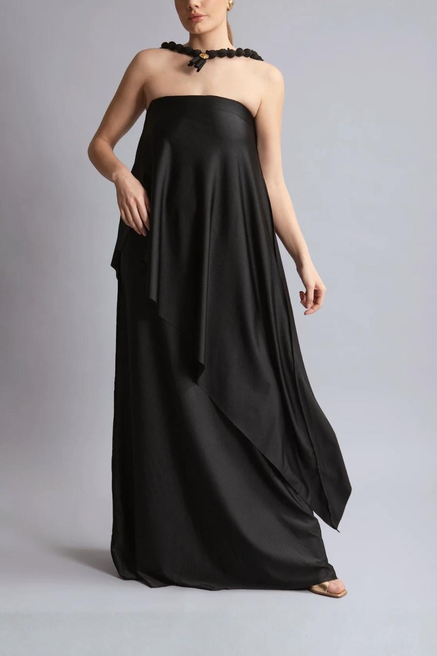 VESTIDO LARGO AURA NEGRO