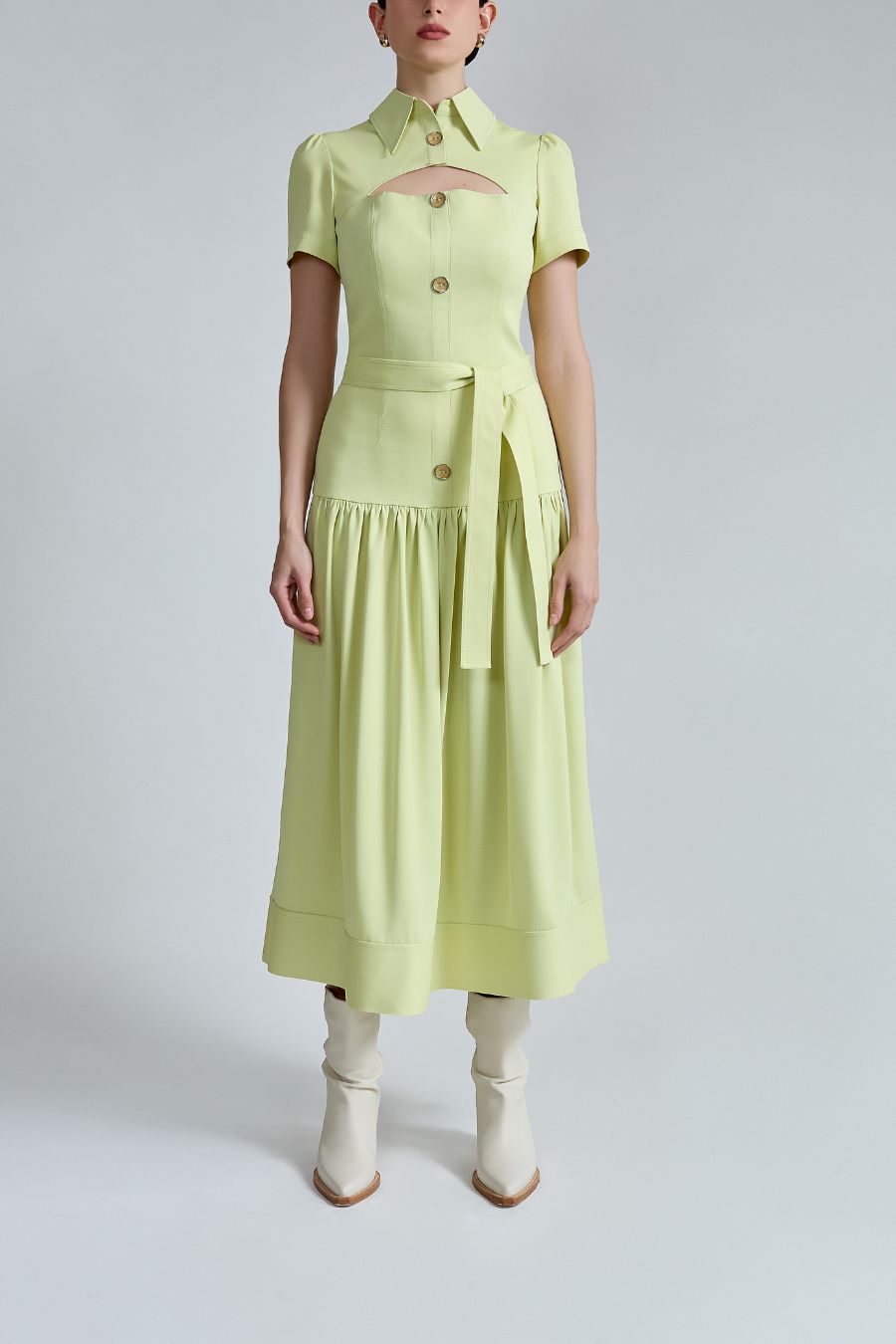 VESTIDO CAMISERO AMARILLO