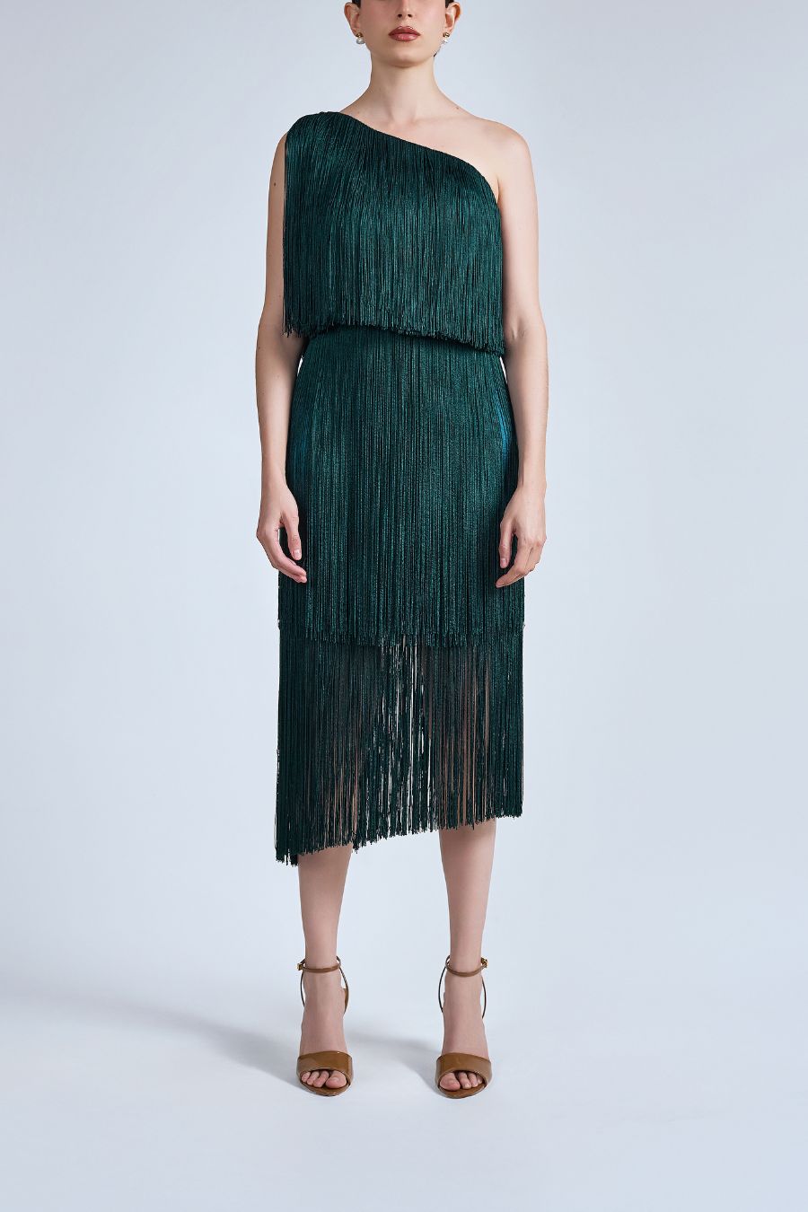 VESTIDO DIAGONAL FLECOS