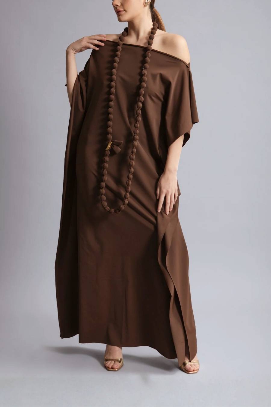 VESTIDO LARGO KAFTAN COLLAR