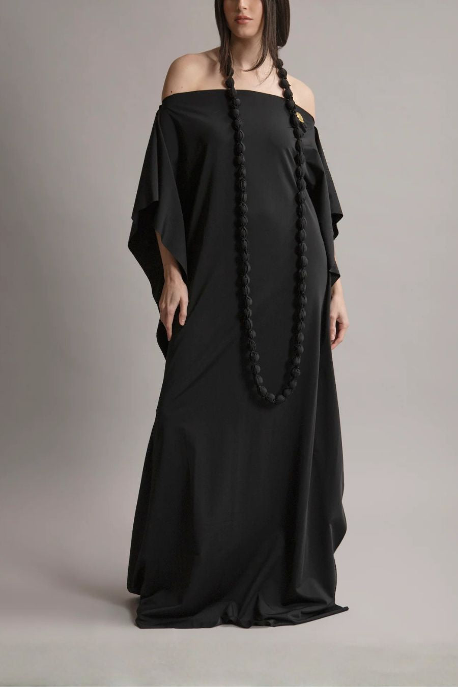 VESTIDO KAFTAN SENDA NEGRO
