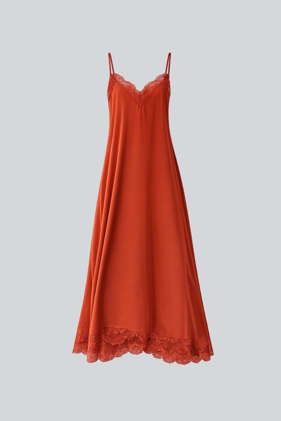 VESTIDO LARGO SERAPHINE TERRACOTA