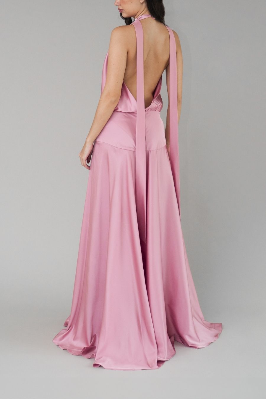 VESTIDO LARGO LUNARA ROSA