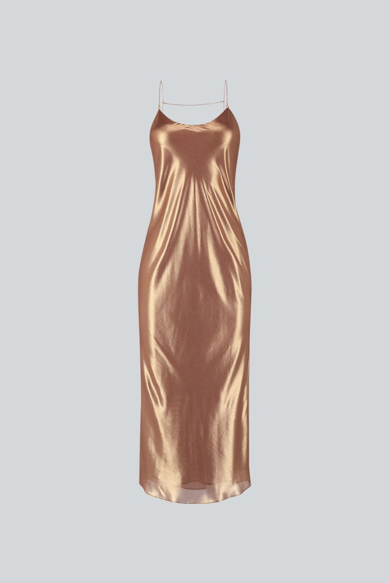 VESTIDO MIDI LAME