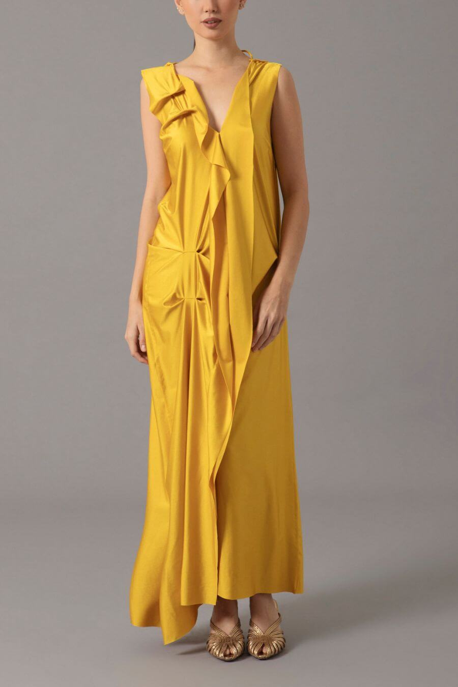 VESTIDO LARGO OLANES