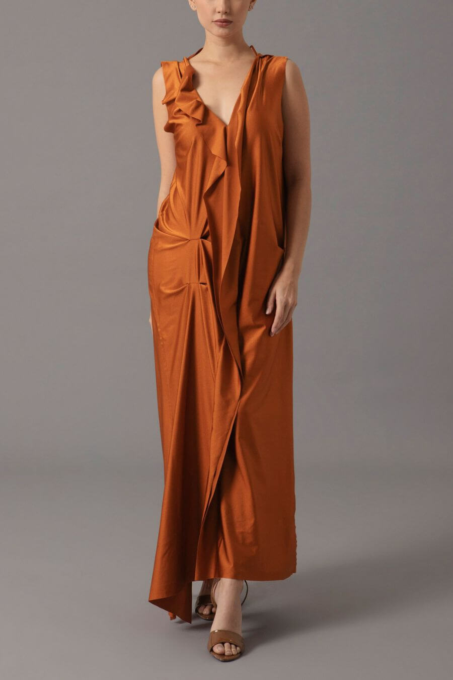 VESTIDO LARGO OLANES