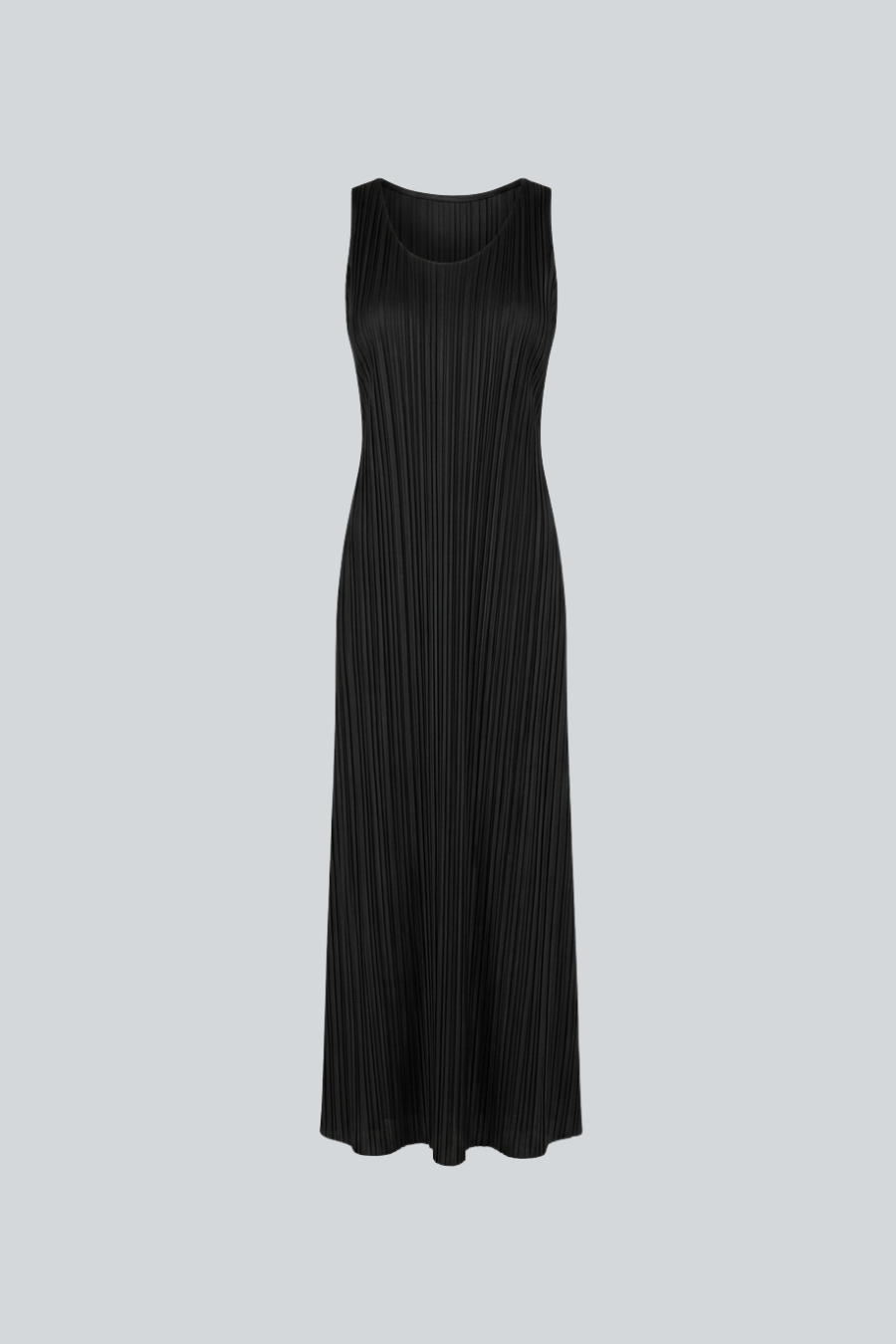 VESTIDO PLEATED LONG NEGRO