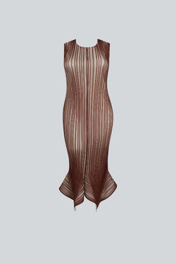 vestido midi café