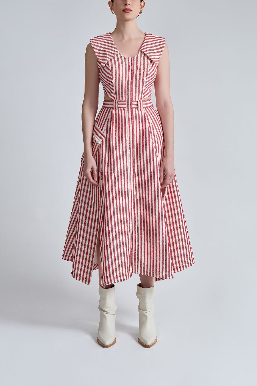 VESTIDO RAYAS CUT OUT
