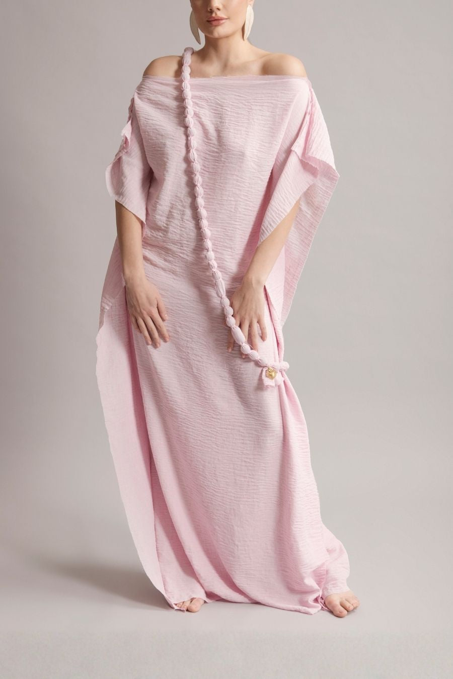 VESTIDO LARGO SENDA COTTON ROSA