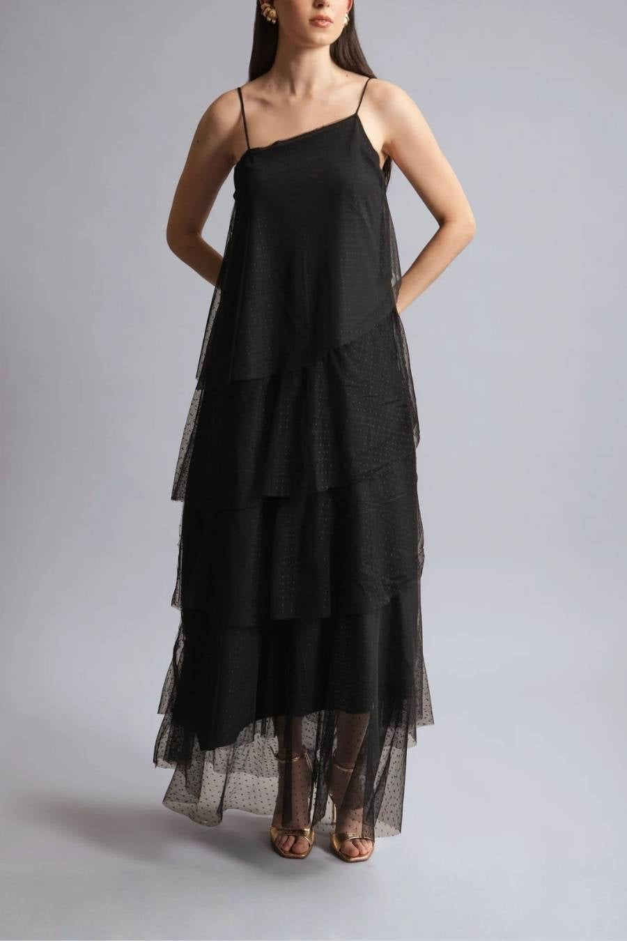 VESTIDO LARGO SEVILLA NEGRO