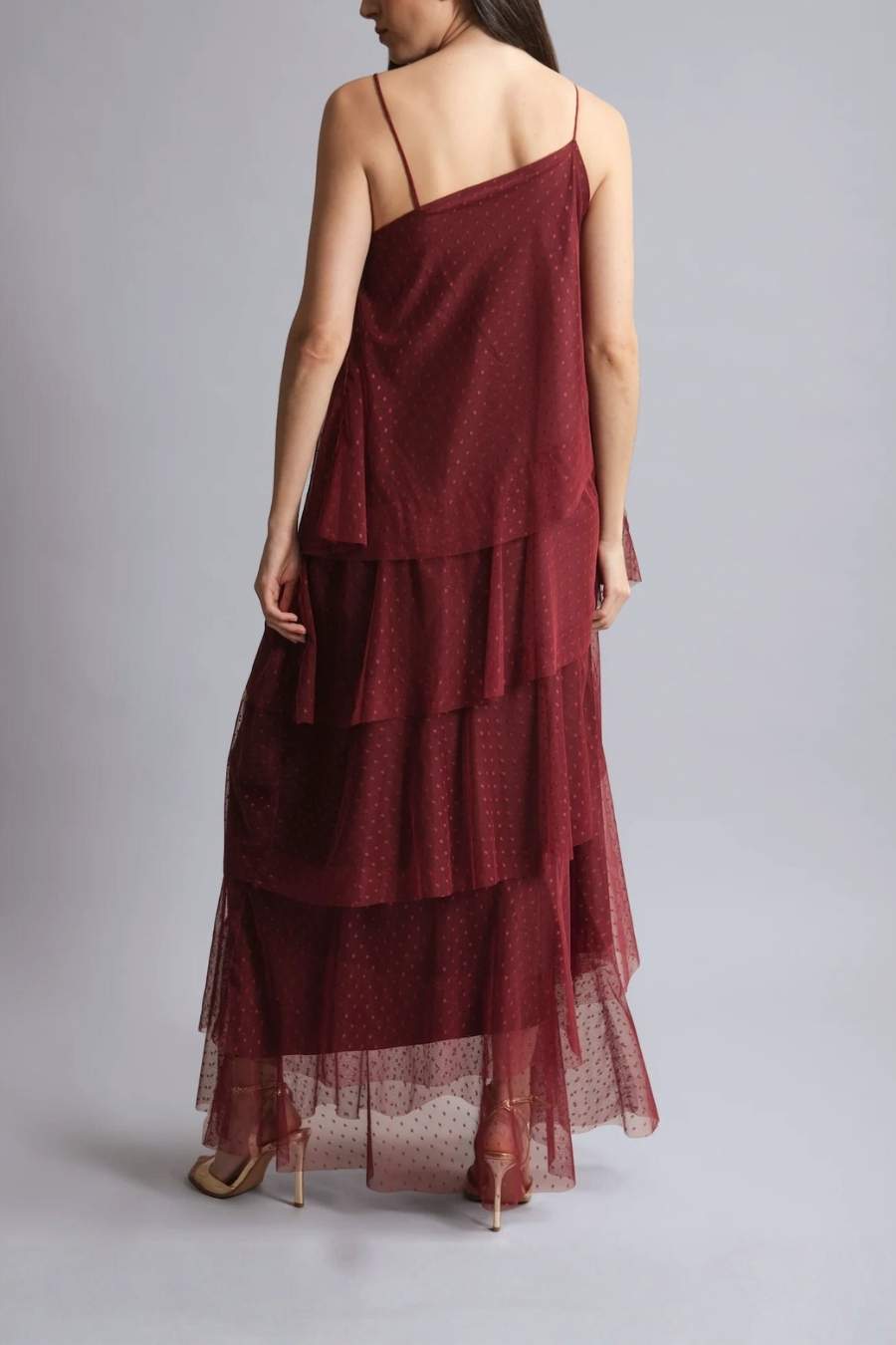 VESTIDO LARGO SEVILLA TINTO