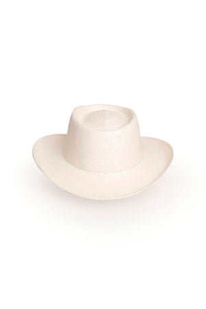 Sombrero blanco de ala ondulada Mains De Vapeur Ugga